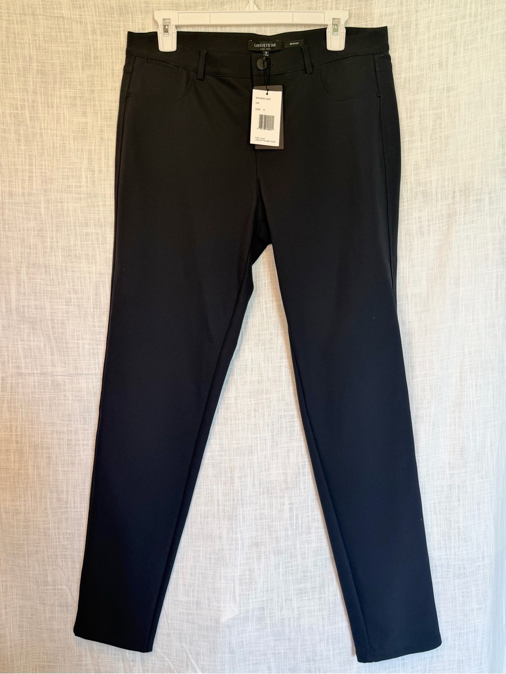 Lafayette 148 New York Mercer Slim Stretch Ankle Pants Ink (Navy) NWT Size 10 - Picture 3 of 13